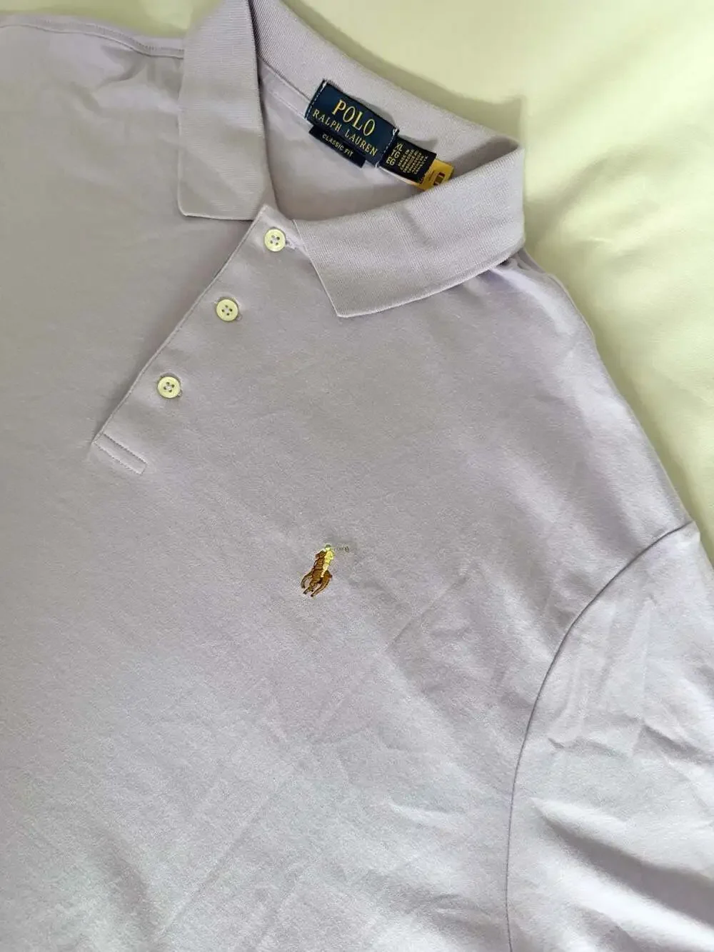 Polo Ralph Lauren Classic Fit Soft Cotton Polo Shirt Light Purple XL